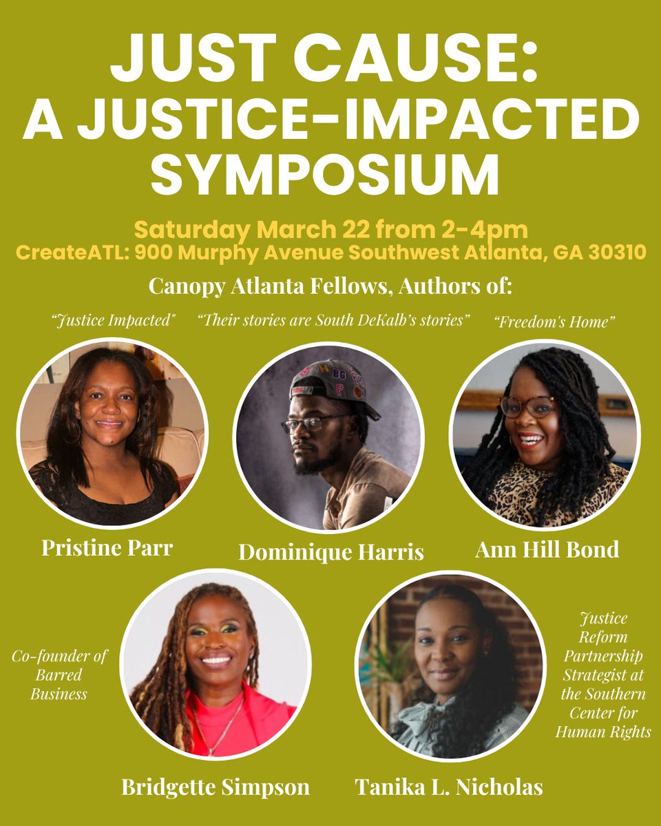 TOMORROW: Join us for a community conversation about the impacts of the criminal justice system.⁠
⁠
Pristine Parr, a CA Fellow, will be joined by five panelists to discuss restoring social and legal rights of justice-impacted individuals.⁠
⁠
RSVP: eventbrite.com/e/just-cause-a…