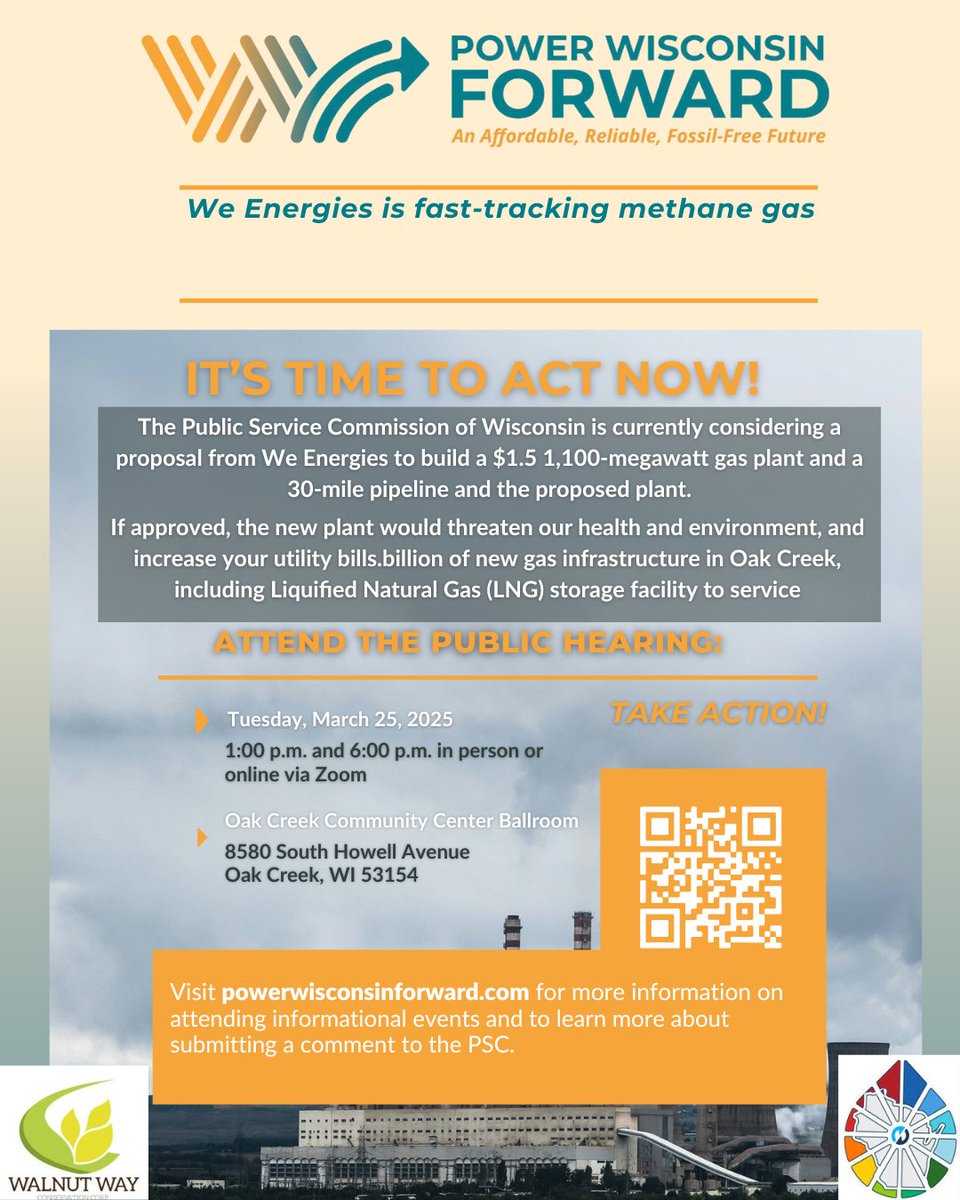 walnut_way's tweet photo. Be part of the conversation! Join us on March 25th at the Oak Creek Community Center to discuss the future of energy in our communities. Learn more about Walnut Way's work in promoting sustainable, community-driven solutions. #SustainableEnergy #MakeYourVoiceHeard https://t.co/xS26KkYZnF