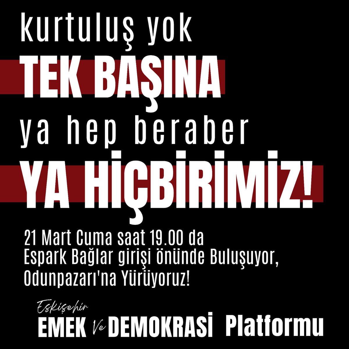 Karanlığa Teslim Olmayacağız!Halkın iradesine sahip çıkıyoruz! #imamoğluyalnızdeğildir