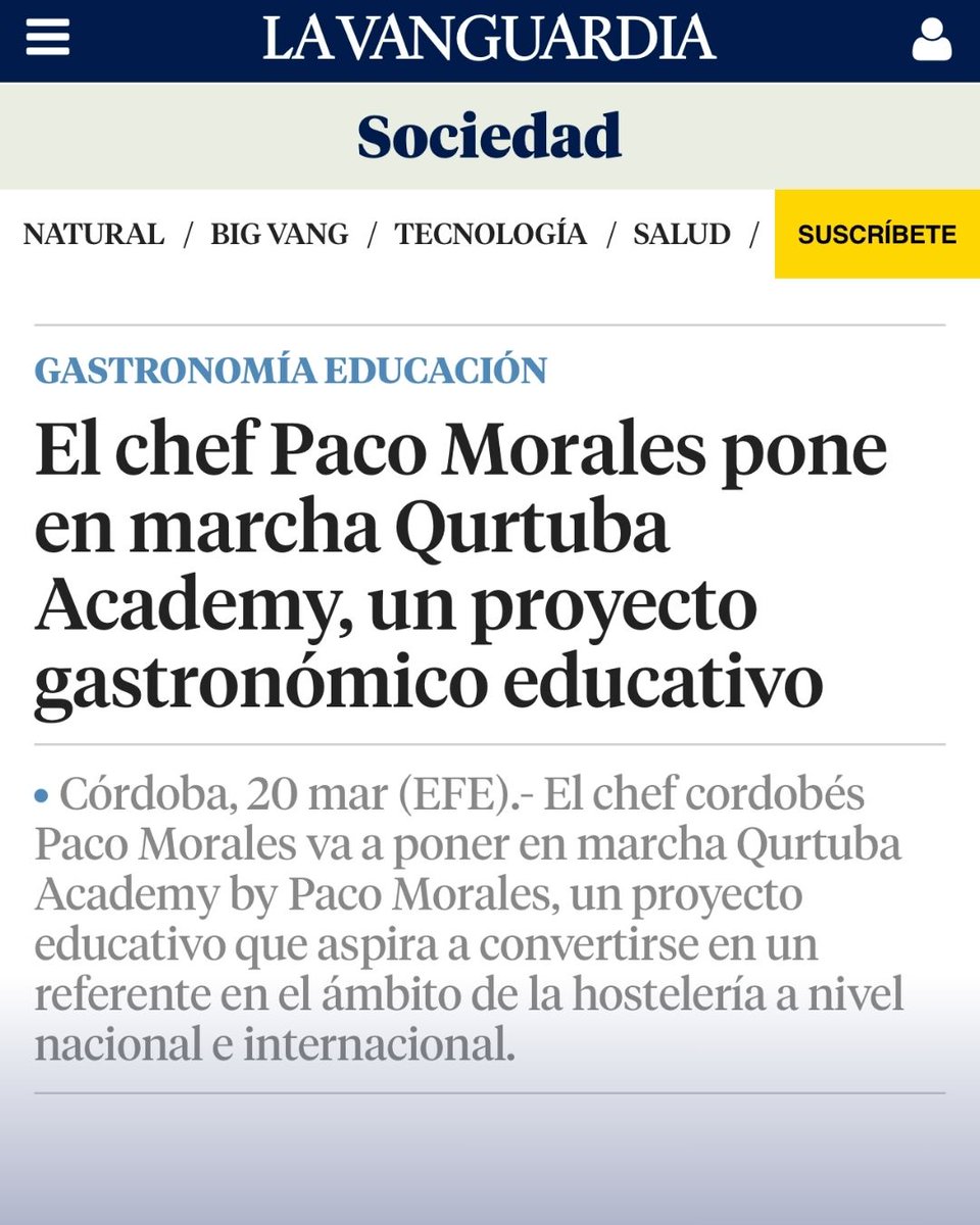 Qurtuba Academy by <a href="/Pacomoraleschef/">Paco Morales</a> va a revolucionar la enseñanza gastronómica en septiembre. ¡Y esto es solo el principio!

Y a ti, ¿te gustaría formarte con los mejores? Contáctanos😉
📱682 654 353 - administracion@campuscordoba.com

#campus #formaciónprofesional  #FP