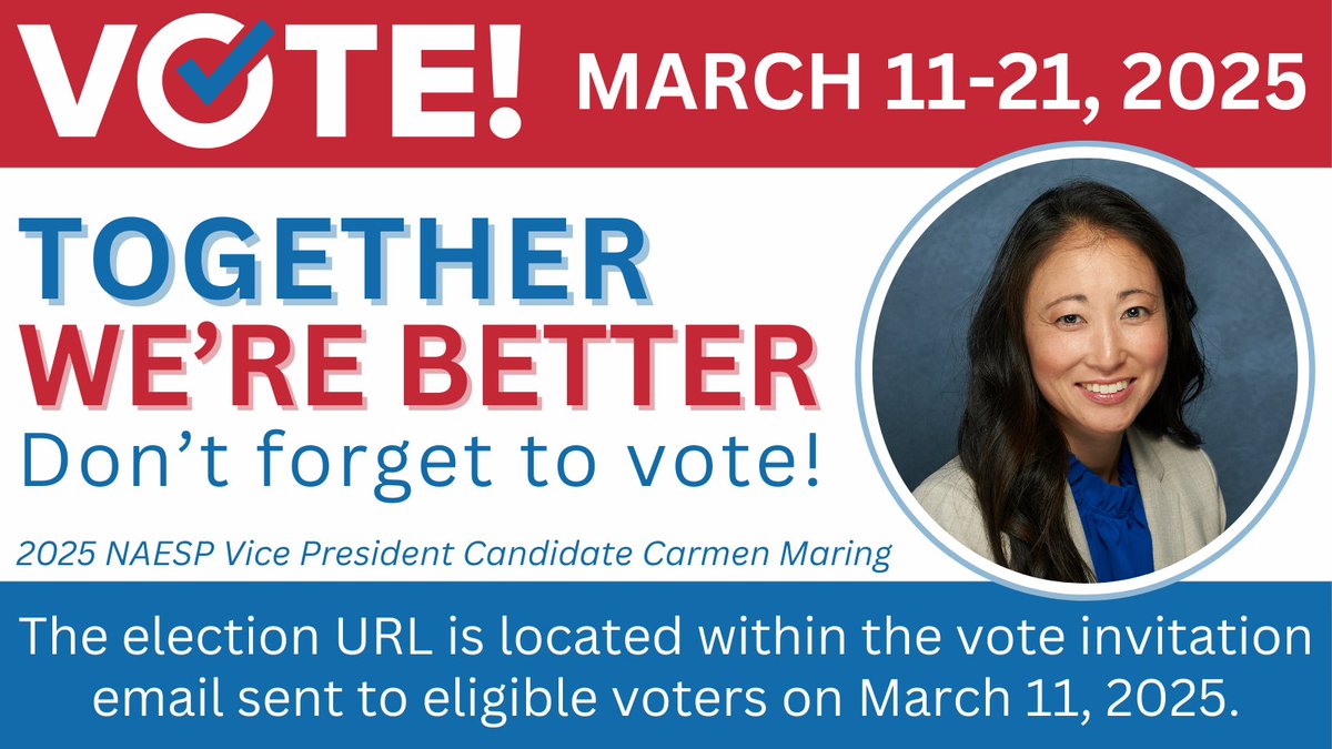 DrewBordner (@drewbordner) on Twitter photo 🚨 VOTE! 🚨 🗳️
Carmen Maring understands that leadership and learning are an accumulation of a million things—but always focusing on what counts: STUDENTS. <a href="/Dr_Maring/">Carmen Maring</a> <a href="/NAESP/">National Assoc. of Elementary School Principals</a> 🚨 VOTE! 🚨 🗳️
Carmen Maring understands that leadership and learning are an accumulation of a million things—but always focusing on what counts: STUDENTS. <a href="/Dr_Maring/">Carmen Maring</a> <a href="/NAESP/">National Assoc. of Elementary School Principals</a>