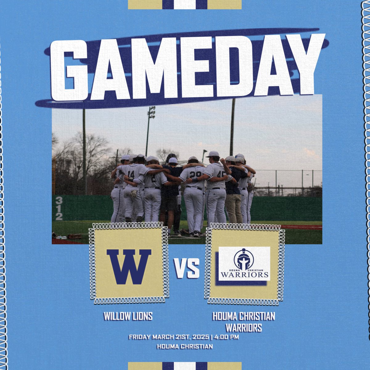 Finish the week‼️
⚾️- GEAUX DAY
🆚- Houma Christian
📅- 3/21/2025
📍- Houma Christian 
⏰- 4:00 PM
#TRUST #STATEMENT #DAWG