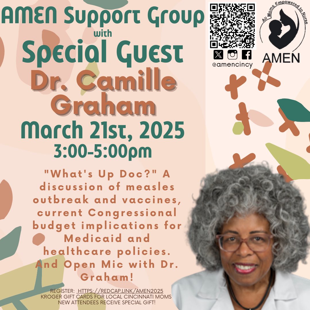 Join us today at 3-5, 3/21 with Dr. Camille Graham for more support!  <a href="/QVCincy/">Queens Village</a> <a href="/CradleCincy/">Cradle Cincinnati</a> <a href="/HamCoHealth/">Hamilton County Public Health</a> <a href="/cincihealthdept/">Cincinnati Health</a>