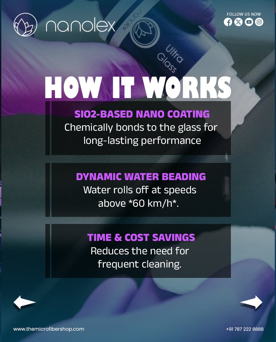 microfiber_shop's tweet image. 🚗💦 Crystal Clear Visibility—No Matter the Weather!

Rain, snow, or grime—Nanolex Ultra Glass ensures your windshield stays clear, water-repellent &amp;amp; easy to clean!

💡 Drive with confidence—get yours today! 👇
themicrofibershop.com

#NanolexUltraGlass  #GlassProtection