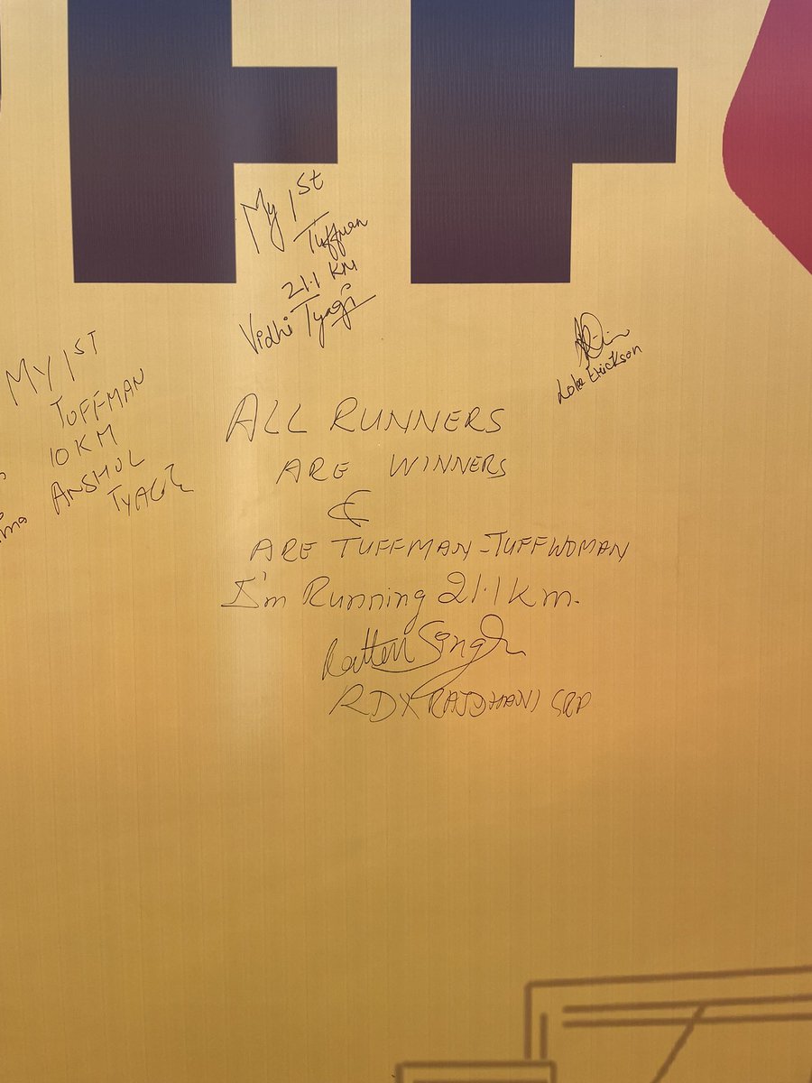 rattan_saarthi's tweet photo. As a #tuffman #runner I’m a magnet for positive energy
My message for #tuffmanrunners :-
‘ALL RUNNERS ARE WINNERS &amp; ARE TUFFMAN - TUFFWOMAN’ @rattanfbd 
Today collected my #runningkit #bib for @tuffmanindia #21kmrun #halfmarathon on Sunday 23rd March #tuffmangurugramhalfmarathon https://t.co/RU7luWhqUE
