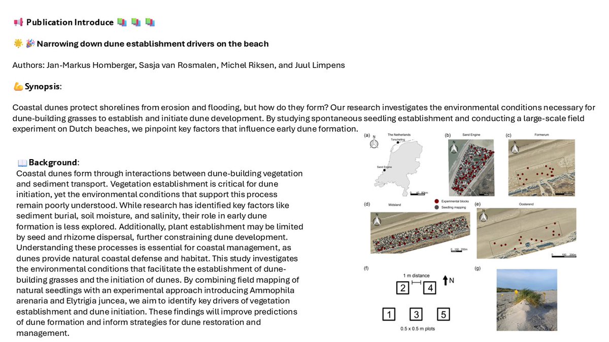 📢New Publication

 𝗡𝗮𝗿𝗿𝗼𝘄𝗶𝗻𝗴 𝗱𝗼𝘄𝗻 𝗱𝘂𝗻𝗲 𝗲𝘀𝘁𝗮𝗯𝗹𝗶𝘀𝗵𝗺𝗲𝗻𝘁 𝗱𝗿𝗶𝘃𝗲𝗿𝘀 𝗼𝗻 𝘁𝗵𝗲 𝗯𝗲𝗮𝗰𝗵📚 📚 📚