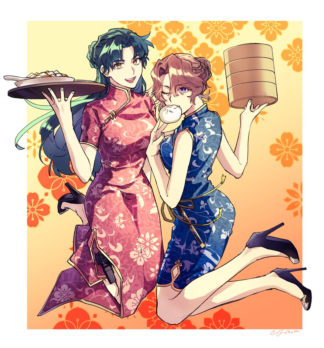 女体化過去絵メイドとチャイナの25歳 」|ふゆ低浮上のイラスト