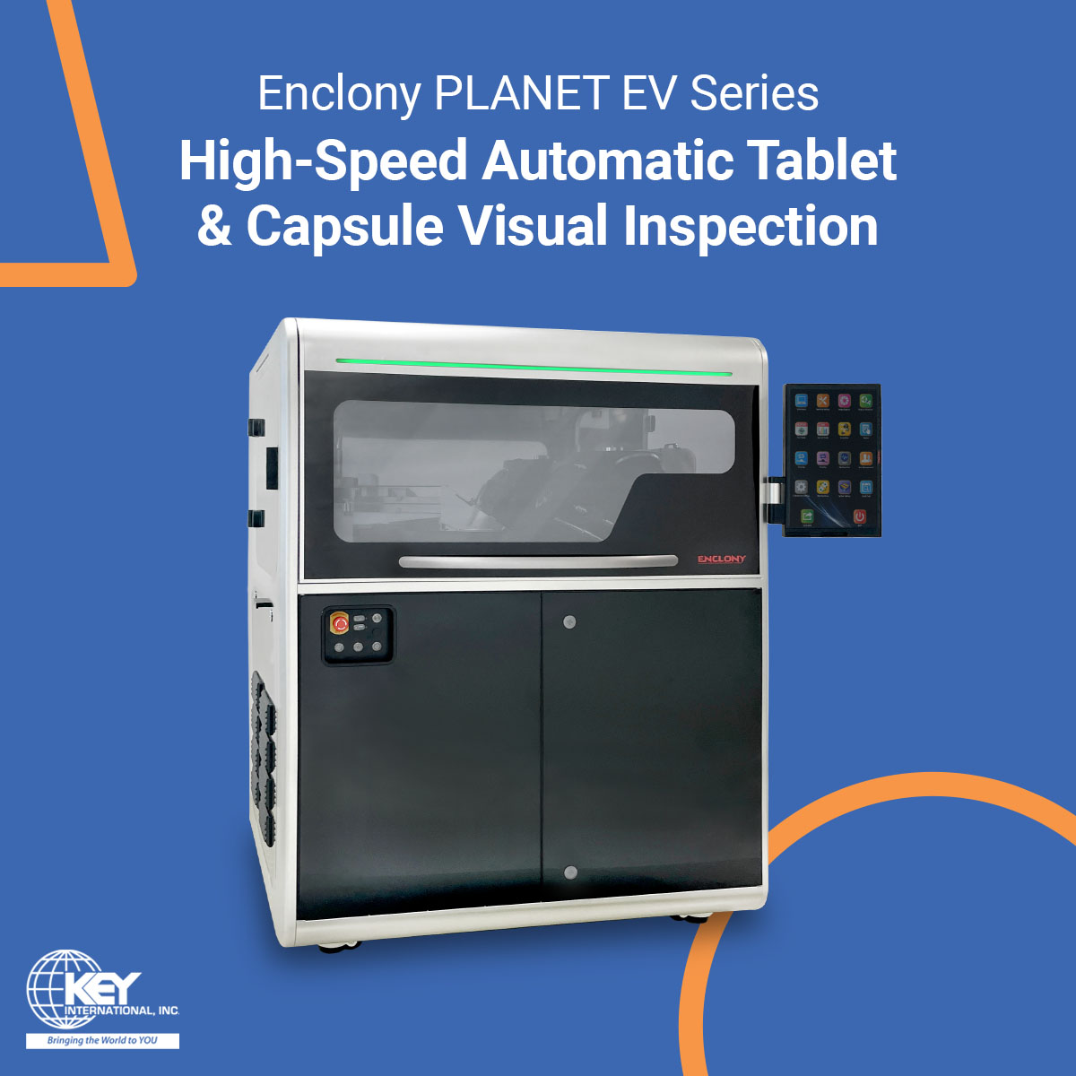 KeyIntlInc's tweet image. With a state-of-the-art vision system, the new Enclony PLANET EV Series offers unmatched precision in tablet and capsule inspection. 

We'll have it with us at @INTERPHEX NYC next month, with live demonstrations! Check it our here: keyinternational.com/processing-equ…

#ProcessEngineering