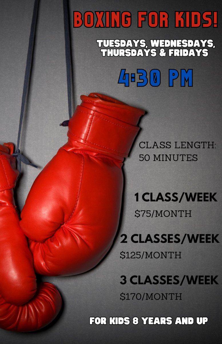 ForteFitnessC's tweet photo. Kids Ages 8-14 Sign Up before it fills up! Kids Boxing is offered 430-530pm every Tuesday, Wednesday, Thursday and Friday #thecape #capecod #capecodlifestyle #gym #boxing #workout #capecodfit #capecodlife #kidsboxing #kids #kidsworkout #massachusetts #fitnesskids #kidsfitness https://t.co/EVREriNyia