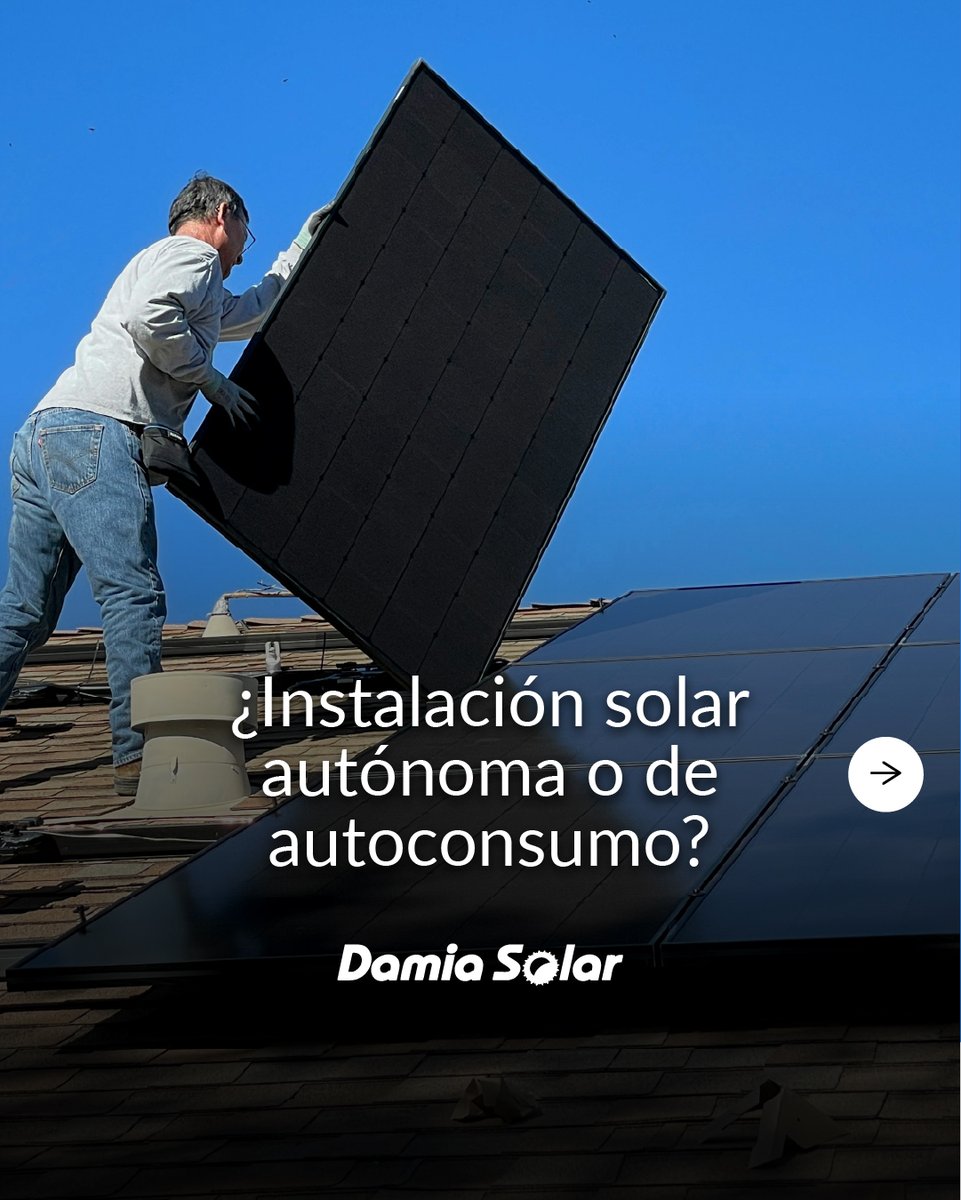 damiasolar's tweet photo. 🔆 ¿Instalación solar autónoma o de autoconsumo? 🔆

Si no tienes acceso a la red eléctrica, la opción ideal es una instalación solar autónoma, que te permitirá generar tu propia energía de manera independiente. 🌱

 https://t.co/2aGAI6AOxT https://t.co/RjohfxrpzJ