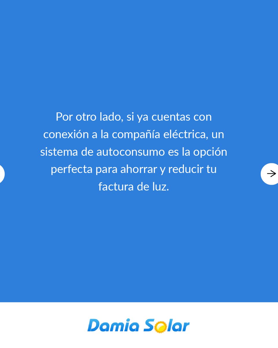 damiasolar's tweet photo. 🔆 ¿Instalación solar autónoma o de autoconsumo? 🔆

Si no tienes acceso a la red eléctrica, la opción ideal es una instalación solar autónoma, que te permitirá generar tu propia energía de manera independiente. 🌱

 https://t.co/2aGAI6AOxT https://t.co/RjohfxrpzJ