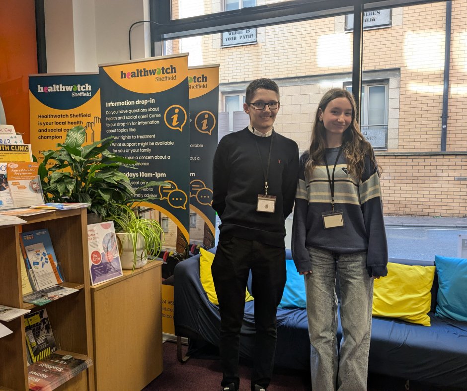 From Jan - March, we were joined by two sociology students from Sheffield Hallam University. They worked on a project designing a new volunteering role - and wrote a blog to share their experience. Take a look: healthwatchsheffield.co.uk/.../tobey-and...
A huge thanks to Tobey &amp; Elizabeth!