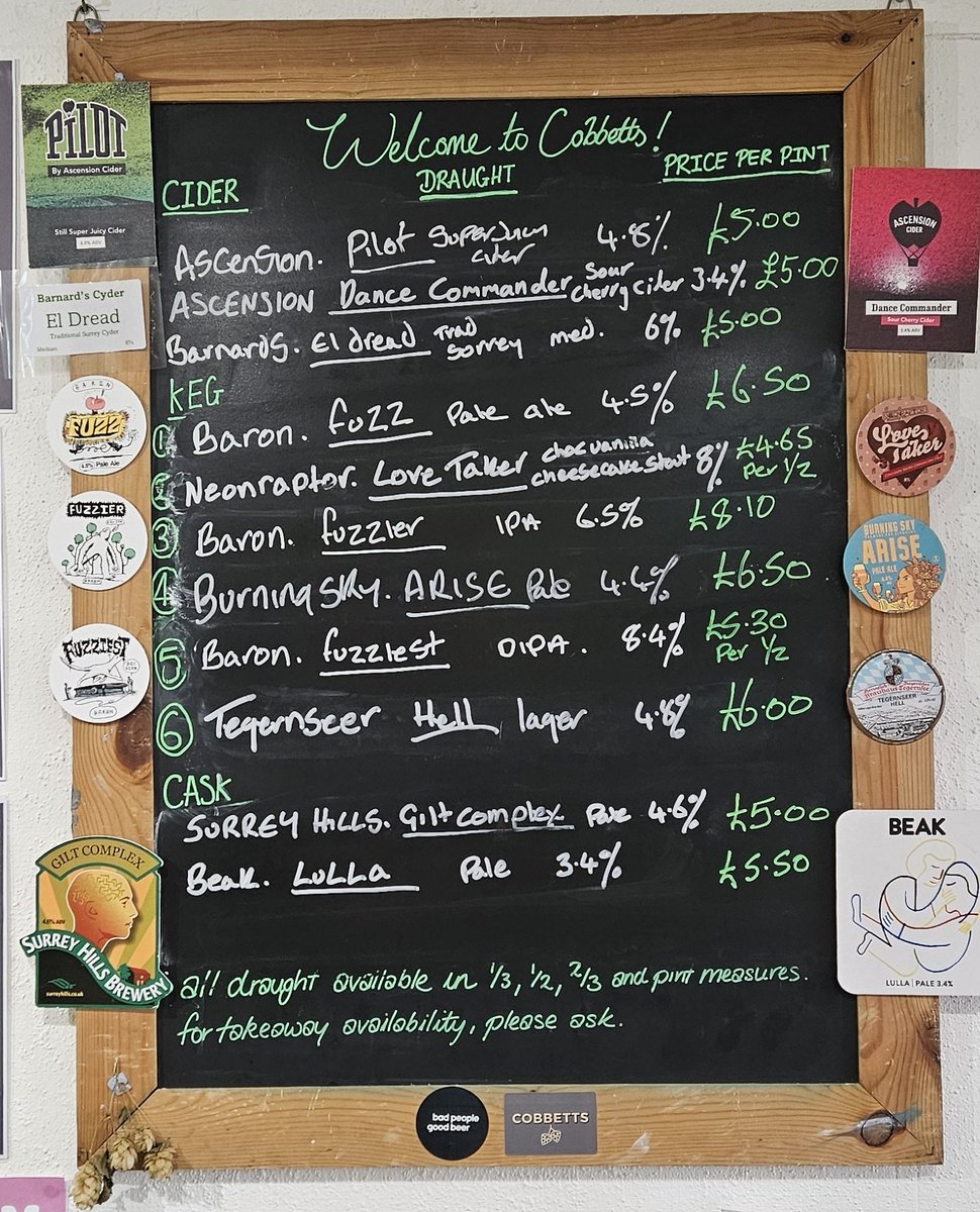 Cobbetts Beer Board (@beerblackboard) on Twitter photo 