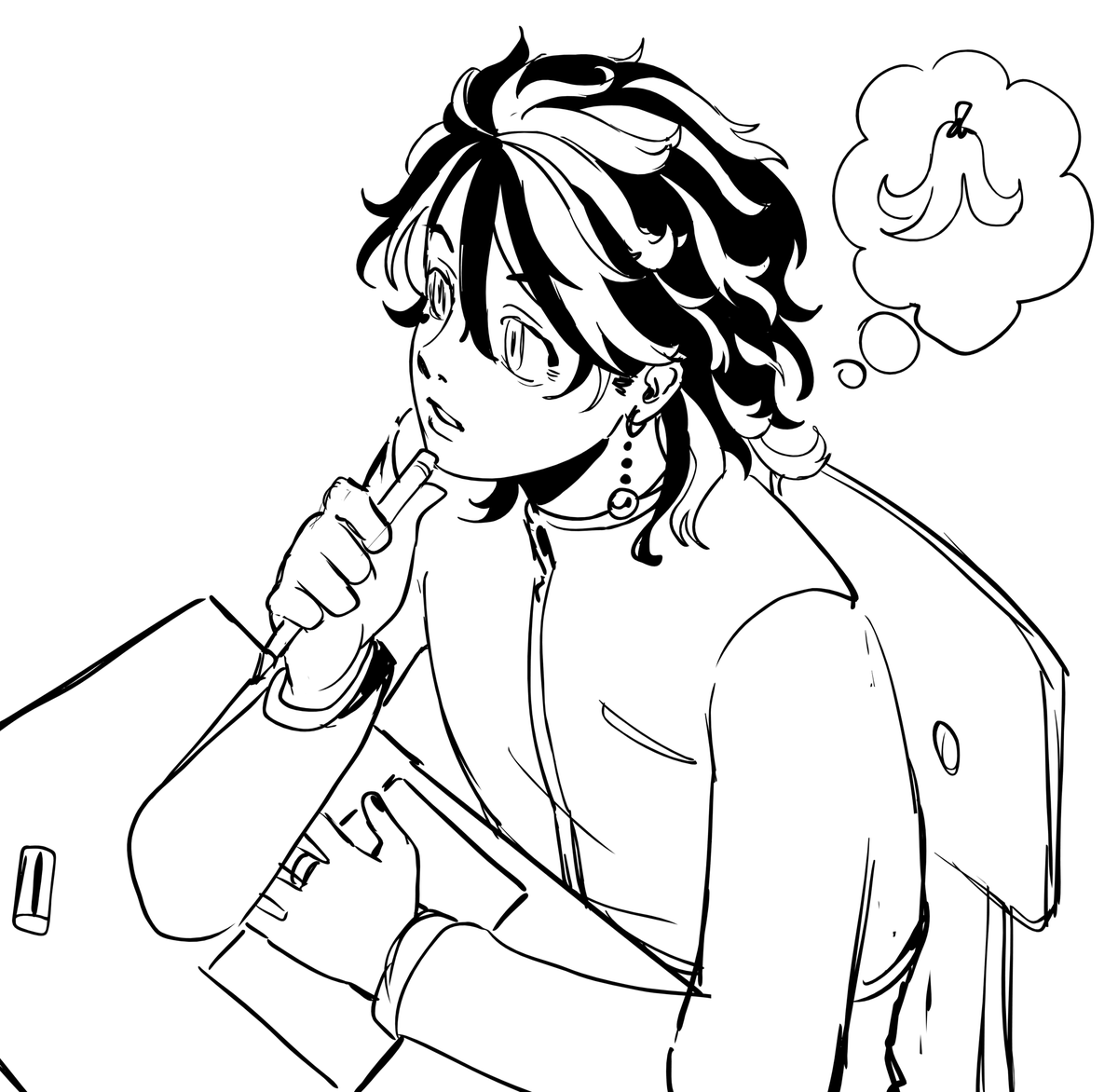 I enjoy drawing his hair so much... 