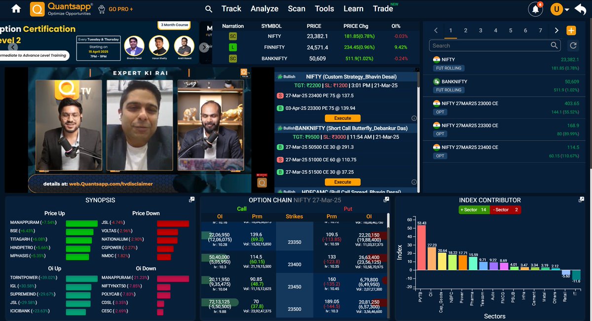 Dashboard has been upgraded <a href="/quantsapp/">Quantsapp</a> 
Larger view of QTv for clearer view &amp; execution.
Watchlist on home page to track &amp; execute faster.
Webapp: web.quantsapp.com
Mobile App: app.quantsapp.com/sr

#options #optionstrading