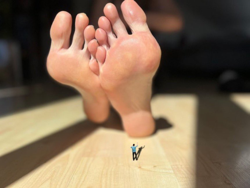ToesTitan's tweet photo. Größe ist relativ - besonders, wenn du unter den Füßen einer Riesin stehst!
#tinygiant #footfetish #perspectiveplay #giantfetish #tiny #giantess #bigfeet #runtiny https://t.co/36CV9n80TH
