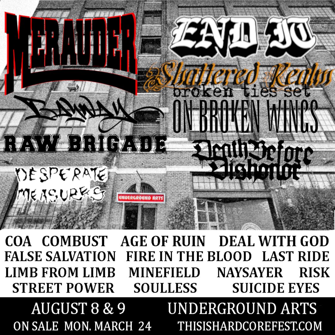 Joe HxC (@thejoehardcore) on Twitter photo TiHC 2025.
2 day passes Goes on sale monday.
Aug 8-9 - underground arts
Thanks to everyone whose already excited TiHC 2025.
2 day passes Goes on sale monday.
Aug 8-9 - underground arts
Thanks to everyone whose already excited