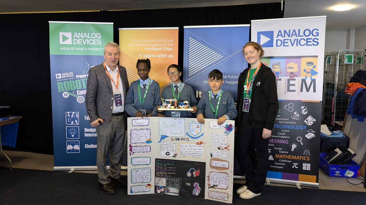 HUGE CONGRATS to Sarah, Mina and Angel who represented our school in the Semi Final of the Analog Primary School Robotics competition today and are now through to the FINAL in April.. Thank you to Analog and Learnit for such a fantastic experience.  <a href="/ADI_News/">Analog Devices, Inc.</a>   <a href="/Learnit_Ireland/">CreativeHUT Ireland</a>