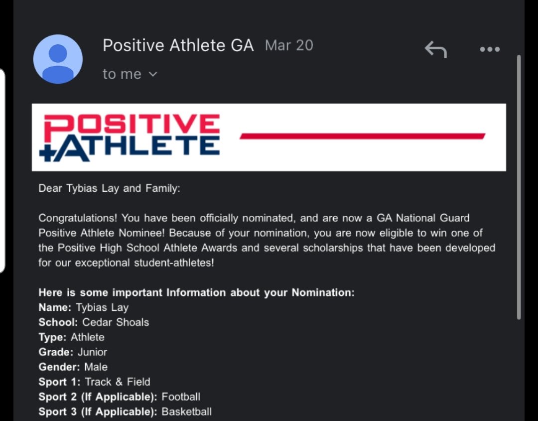 Thank you for this opportunity and I am honored to be a nominee! <a href="/PositiveAthGA/">Positive Athlete GA</a>