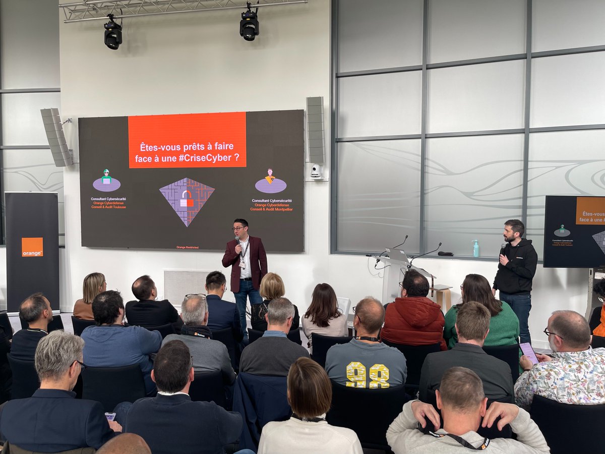 Etes vous prêt à faire face à une crise cyber ?
Retour en photos sur le Cyber Day au sein du campus d'Orange Tolosa de ce jeudi 20/03.
Une matinée dédiée à une meilleure anticipation des #CyberMenaces, grâce au savoir-faire d'<a href="/OrangeCyberFR/">Orange Cyberdefense France</a> 🔒