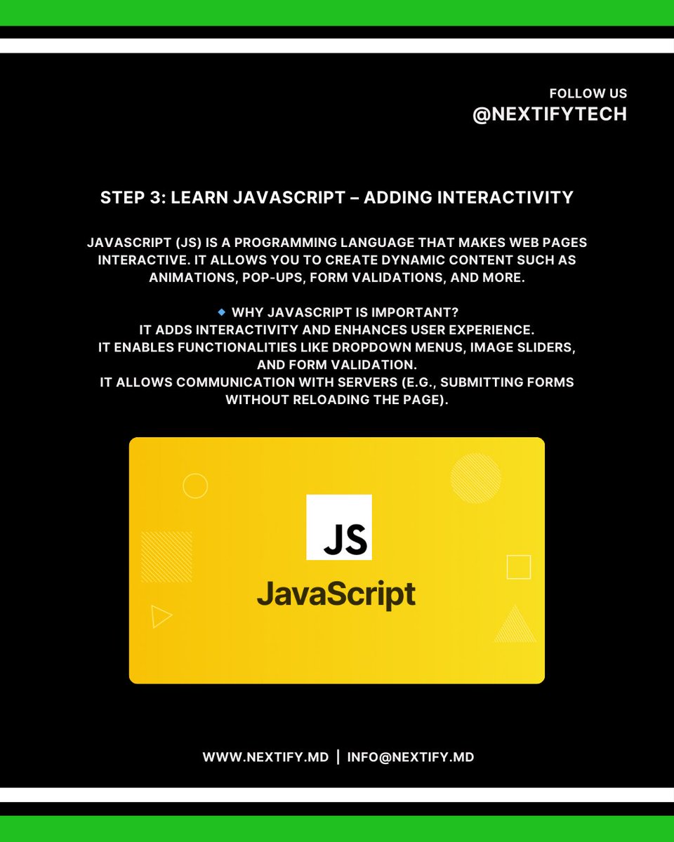 nextifydigital's tweet photo. Starting Your Journey in Web Design

#informationtechnology #business  #cloud #technology #tech #engineering #networking #innovation #computer #internet #programming #coding #developer #java https://t.co/oyZvuRdQWO