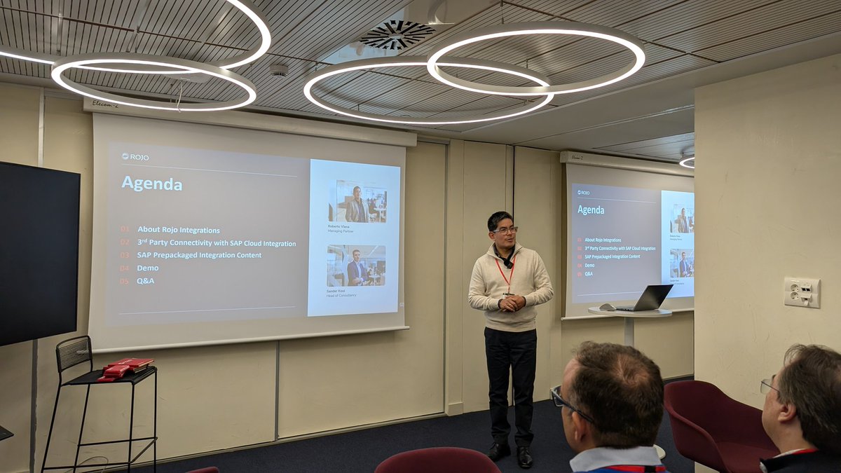 l_salva's tweet photo. Roberto Viana and Sander Kool
A very interesting session about how to Mastering #SAP Connectivity &amp; Accelerating Integrations with prepackaged integration content
#SITMAD https://t.co/mNGhsYtrSr