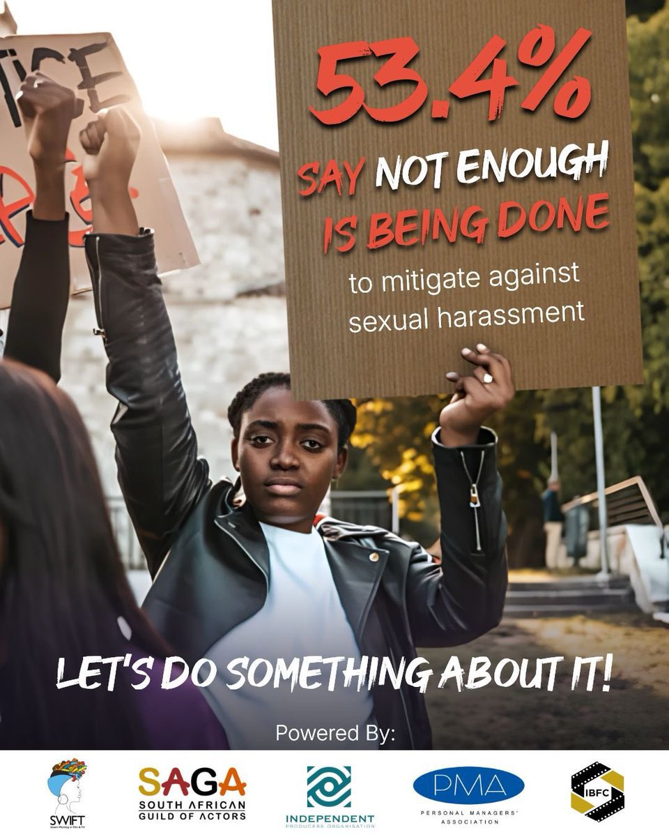 [Human Rights Day] Did you know? 53.4% say not enough is being done to mitigate sexual harassment. Let’s do something about it.

Sign the Code of Good Practice and make sure its attached to all your contracts. Download here: swiftsa.org.za/programmes/

#HumanRightsDay