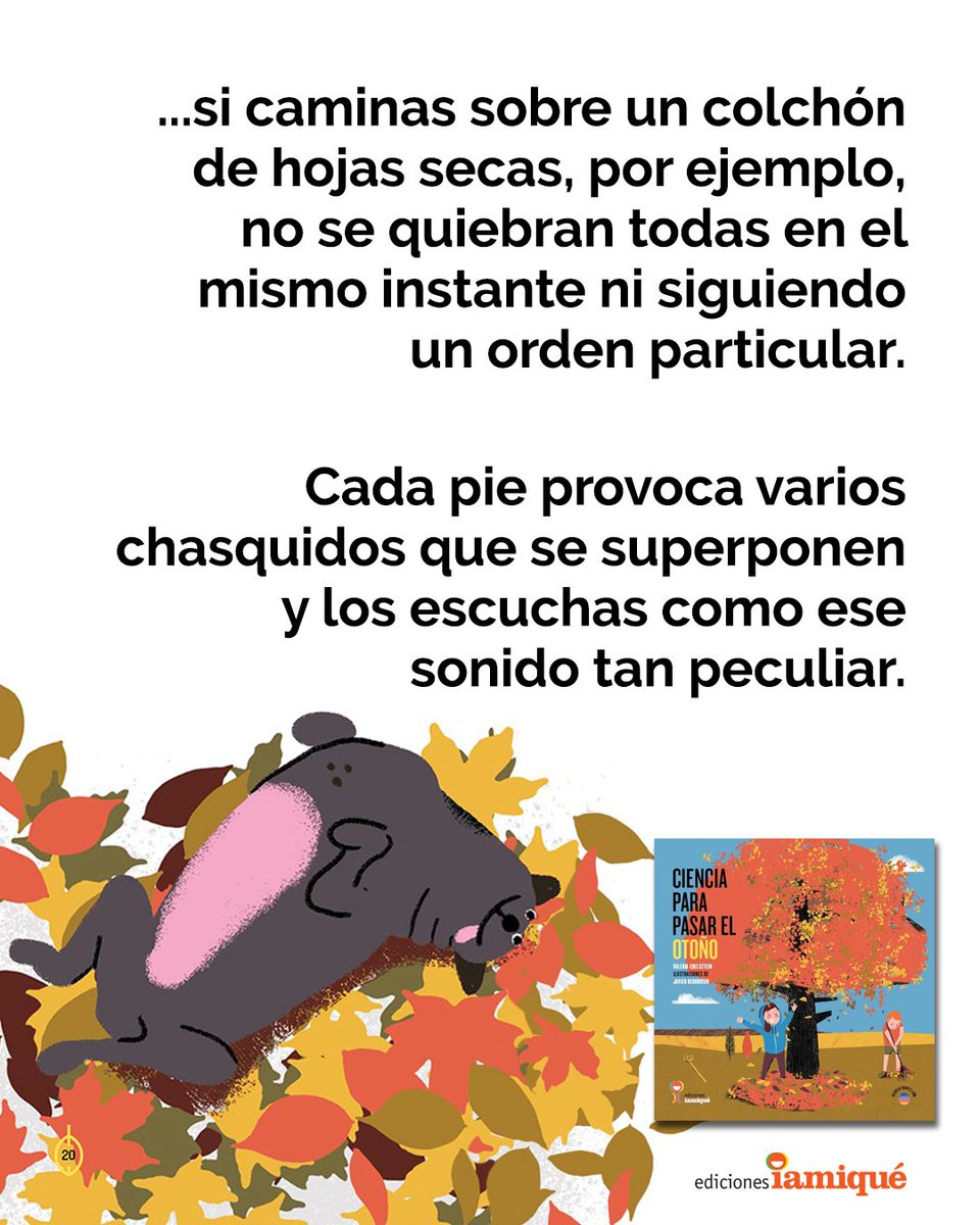 ediciones iamiqué (@_iamique_) on Twitter photo ¡Llegó el #otoño! Amarillo, crujiente ¡y con preguntas!
🍂Afortunadamente, hay respuestas al abrigo de #CienciaParaPasarElOtoño, de <a href="/ValeArvejita/">Valeria Edelsztein</a> 🤩📖🍂🐝🦌 ¡Llegó el #otoño! Amarillo, crujiente ¡y con preguntas!
🍂Afortunadamente, hay respuestas al abrigo de #CienciaParaPasarElOtoño, de <a href="/ValeArvejita/">Valeria Edelsztein</a> 🤩📖🍂🐝🦌