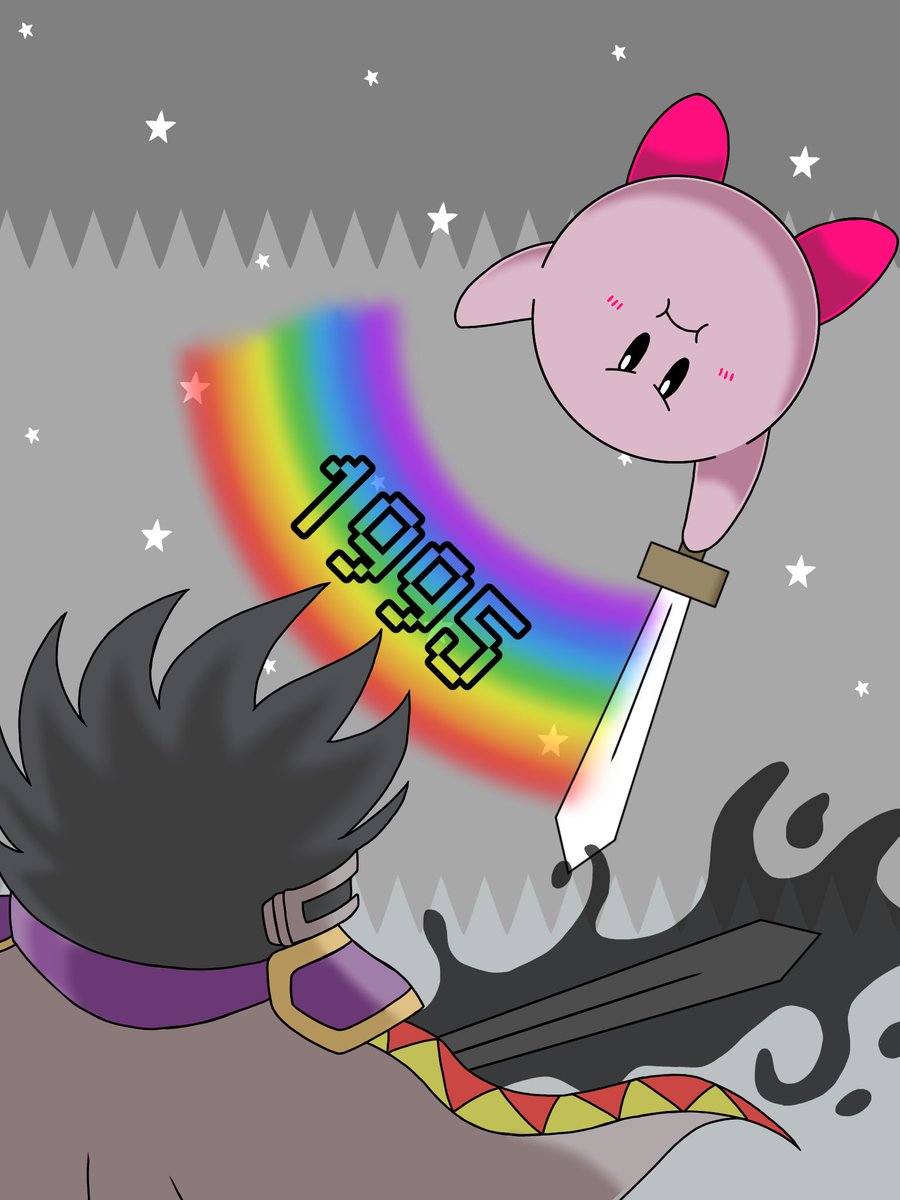 Itsu_Kozzou's tweet photo. #星のカービィ230周年
#剣士ダークマター生誕祭2025

過去絵が見つかったので載せます

星と暗黒物質の始まり

#星のカービィ2 https://t.co/LTxNGXRaRE