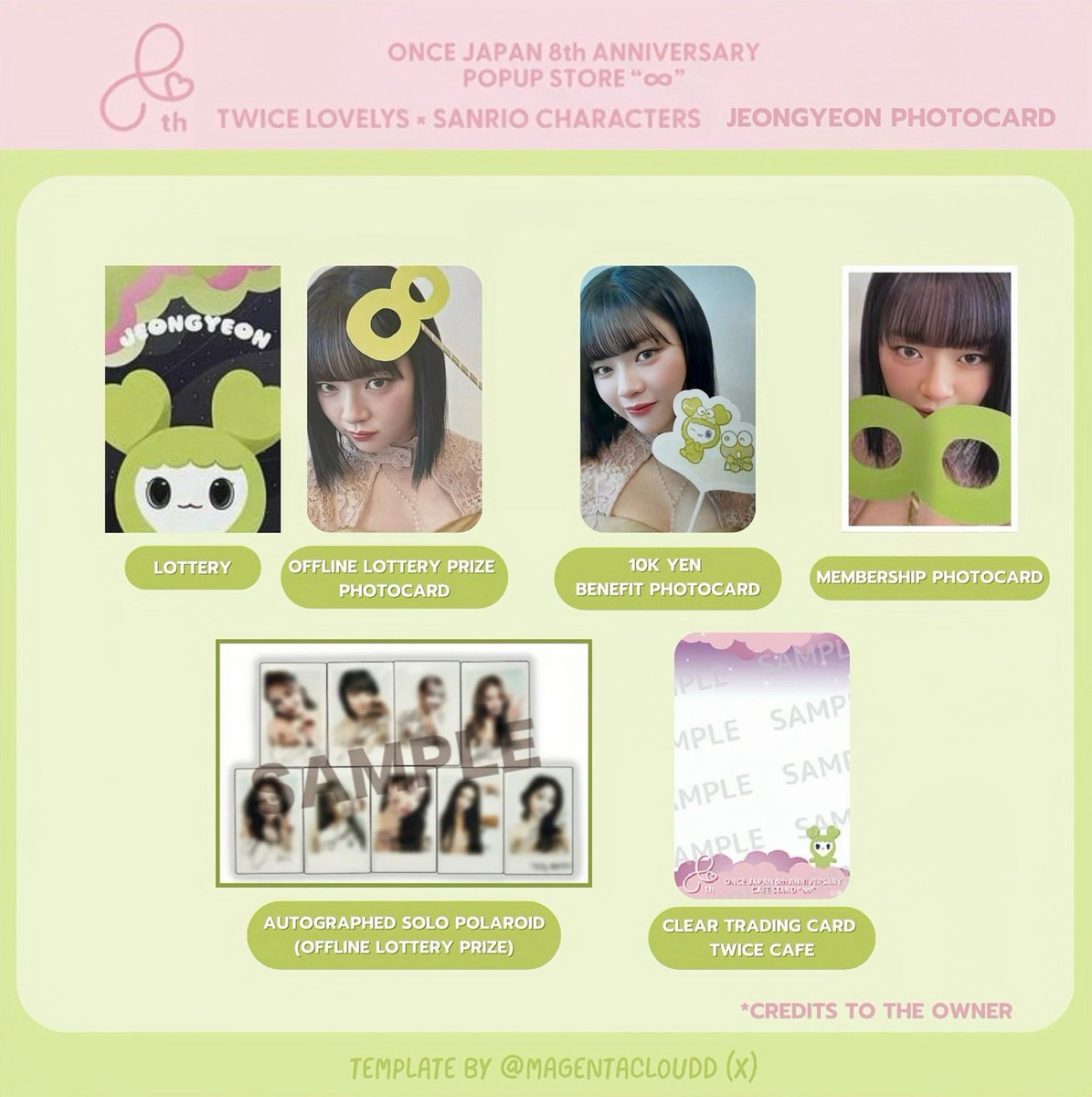 ONCE 8th ANNIVERSARY POPUP STORE “∞” #TWICE x #SANRIO PHOTOCARD