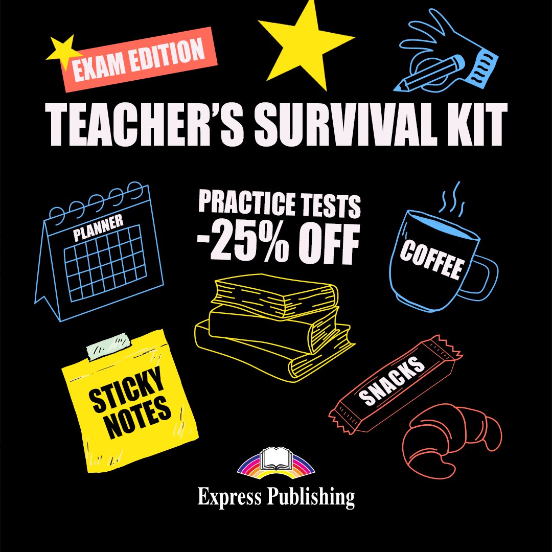 📝 Exam season is upon us!
The good news? 🌟
Practice tests are now -25% OFF on our e-shop until the end of March! 
Grab yours now: bit.ly/41lPCHF

#PracticeTests #NoLuckRequired #EnglishLanguage #ELT #Exams #EnglishTeachers