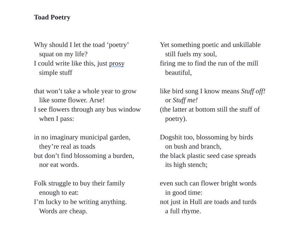 Ian Duhig FRSL (@ianduhig) on Twitter photo For #WorldPoetryDay an hommage/pisstake of Larkin first published in <a href="/BadLilies/">Bad Lilies</a> now in my latest book 'An Arbitrary Light Bulb'. For #WorldPoetryDay an hommage/pisstake of Larkin first published in <a href="/BadLilies/">Bad Lilies</a> now in my latest book 'An Arbitrary Light Bulb'.