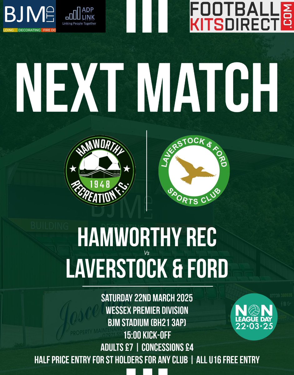 Ham_RecFC's tweet image. 𝑀𝒟-𝟣🔜

Hosting Laverstock tomorrow, on Non League Day!

A reminder that if you show a Season Ticket from ANY club upon entry, you will have half price entry. All U16’s also go FREE tomorrow💵