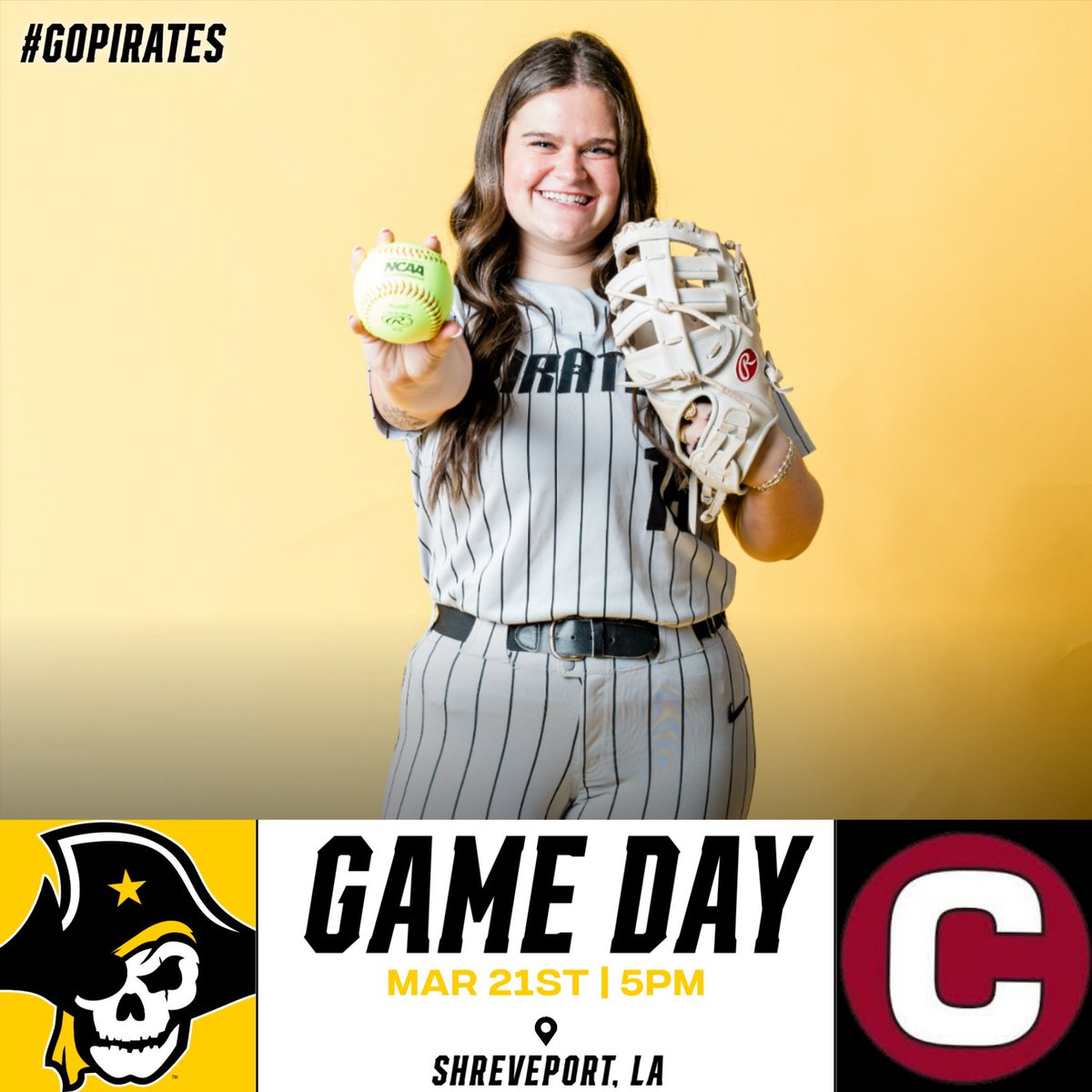 Southwestern Pirates (@supirates) on Twitter photo #GAMEDAY // <a href="/SUPiratesSB/">Southwestern SB</a>
π Centenary College
β° 5:00 PM
π Shreveport, Louisiana
πΊπ Southwestern Athletics Mobile App or southwesternpirates.com #GAMEDAY // <a href="/SUPiratesSB/">Southwestern SB</a>
π Centenary College
β° 5:00 PM
π Shreveport, Louisiana
πΊπ Southwestern Athletics Mobile App or southwesternpirates.com