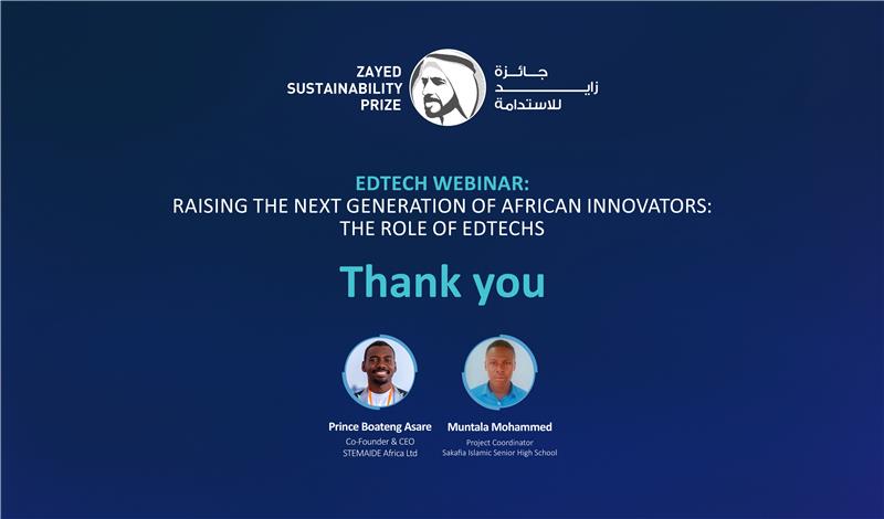 Thank you to our speakers, moderator, and participants for an inspiring discussion!

Ready to make an impact? Apply for the <a href="/ZSP_ORG/">Zayed Sustainability Prize</a> and win up to US$ 1 million to scale your solutions.

🔗 Apply now: zayedsustainabilityprize.com/en/winners

#ZayedSustainabilityPrize #PowerOfProgress #Djembe