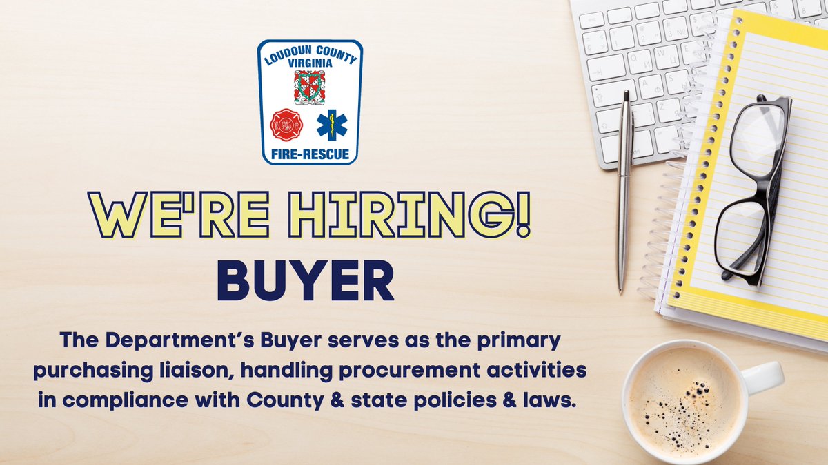 π³πππ
πππ ππππ πΉπππππ (@loudounfire) on Twitter photo We're hiring! π£ LCFR is seeking qualified applicants for the full-time position of Buyer. The Departmentβs Buyer serves as the primary purchasing liaison, handling procurement activities in compliance with County & state policies & laws. MORE: bit.ly/4htYhhk <a href="/Chief600KJ/">Keith Johnson</a> We're hiring! π£ LCFR is seeking qualified applicants for the full-time position of Buyer. The Departmentβs Buyer serves as the primary purchasing liaison, handling procurement activities in compliance with County & state policies & laws. MORE: bit.ly/4htYhhk <a href="/Chief600KJ/">Keith Johnson</a>