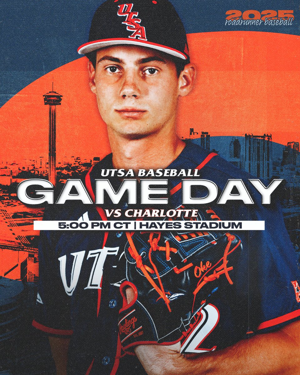 Game day in North Carolina!

🆚 Charlotte
⏰ 5 p.m. CT
📍 Hayes Stadium
📺 goUTSA.com/bsbvideo
📊 goUTSA.com/bsbstats

#BirdsUp🤙 | #LetsGo210