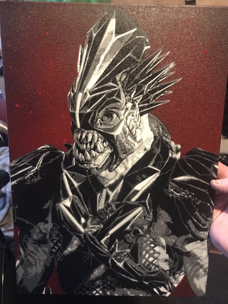 Baird and Savage Kantus, both 6 layer stencil, spraypaint on canvas boards. Available now, along with Dizzy (can be seen a in previous post). Let’s get it! DM for more details!