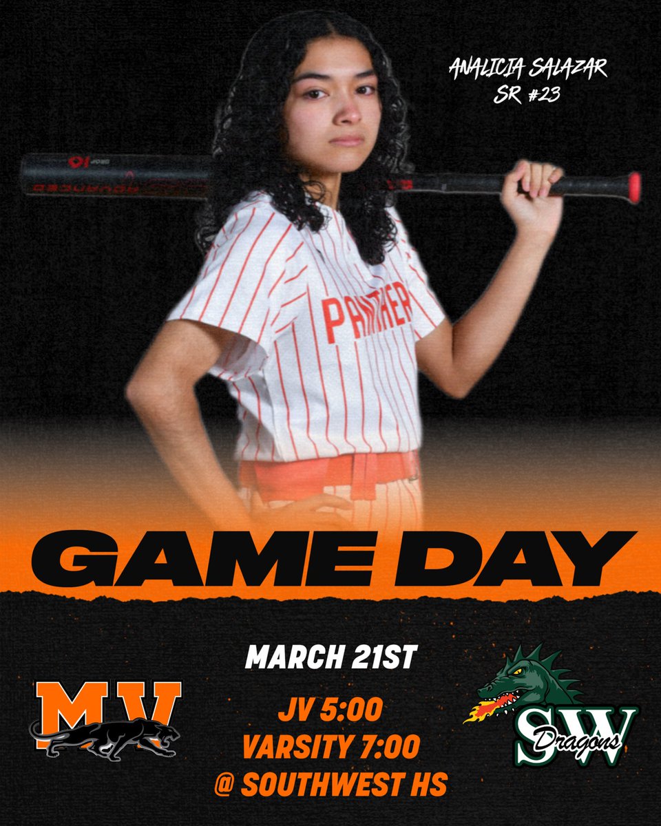 IT’S GAME DAY‼️🥎
*Non-District Match*

📆March 21st
📍Southwest HS
⏰ JV 5:00PM • Varsity 7:00PM
🆚 Southwest