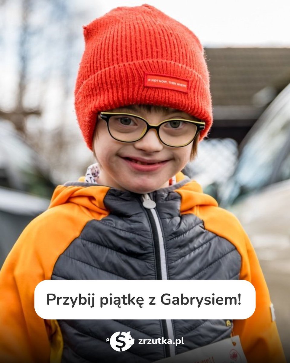21.03 to Światowy Dzień Zespołu Downa! 😃

A już 23.03 ponad 200 osób pobiegnie, by wesprzeć Gabrysia – niezwykłego chłopca, który każdego dnia walczy o swoje marzenia dzięki wsparciu niezwykłych ludzi!

Przybij piątkę i dorzuć się do jego zrzutki! 👏
➡️ zrzutka.pl/z/przybij-piat…