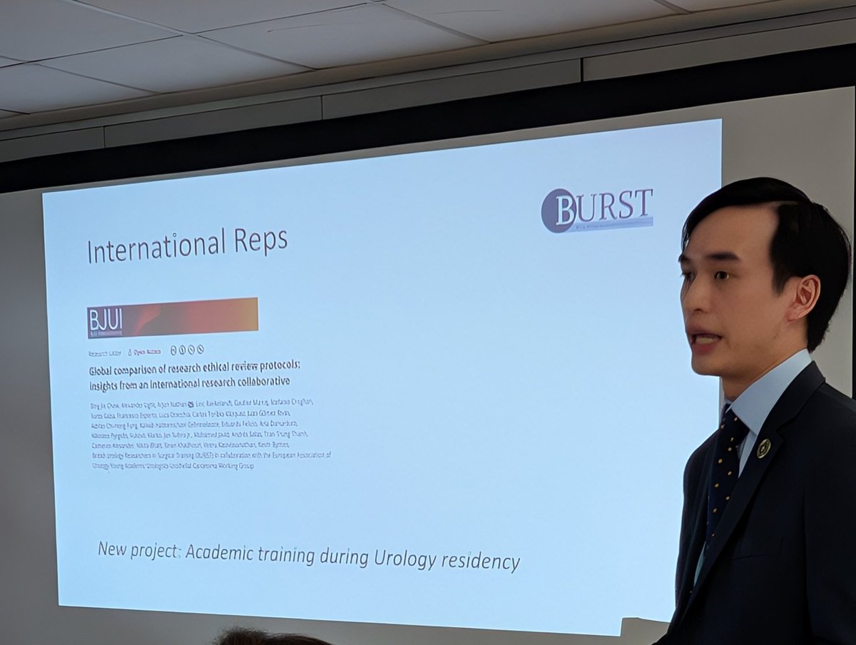 BURST Urology (@bursturology) on Twitter photo Our Treasurer <a href="/AlexBCDNg/">Alexander Ng</a> representing #BURST at the ESRU Board Meeting at #EAU25 — sharing updates and opportunities for collaboration!
Join us tomorrow for the full BURST session:
📅 Saturday 22 March
⏰ 13:00–15:00
📍 Room A6.1
See you there! #UroSoMe Our Treasurer <a href="/AlexBCDNg/">Alexander Ng</a> representing #BURST at the ESRU Board Meeting at #EAU25 — sharing updates and opportunities for collaboration!
Join us tomorrow for the full BURST session:
📅 Saturday 22 March
⏰ 13:00–15:00
📍 Room A6.1
See you there! #UroSoMe