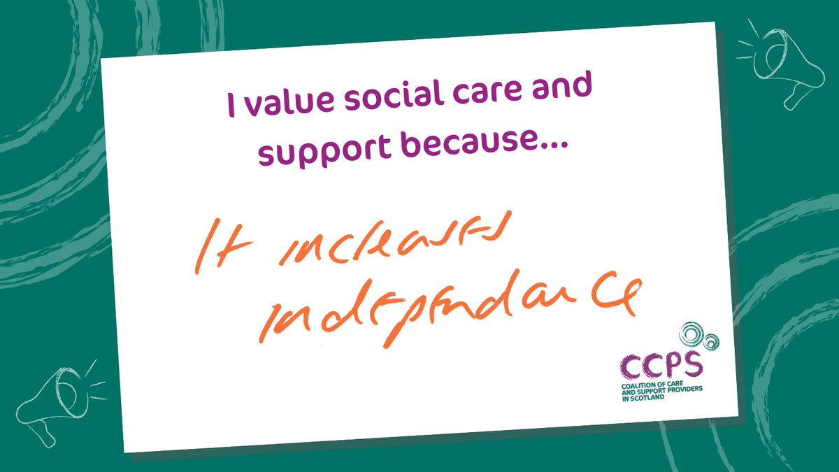 There are so many reasons to value social care &amp; support. Here's another one, courtesy of our members:

"It increases independence."

#MemberVoices #TrueValue #WhyIValueSocialCareFridays