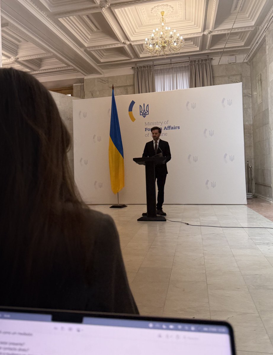 IrynaShev's tweet photo. Ukrainian MFA spokesperson on Monday’s meeting in Saudi Arabia on a partial ceasefire. Ukr and US on one side. RU and US on the other. According to Americans, all in the same hotel. Spokesperson insists: no direct UA + RU contact. Guess it’s a good day to avoid the hotel lobby https://t.co/2Nzwtom9yM