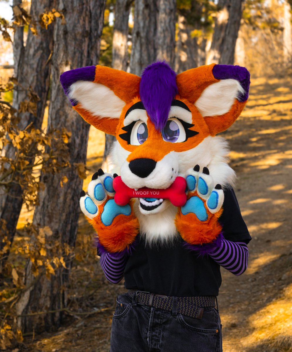 Look I got this awesome bone!🦴😝🦊
Happy #FursuitFriday 🐾✨🌿

📸 Photographer: workshop02_photo (IG)
✂️ My fursuit: colorfur_floppa (IG)

#furry #furries #furryfandom #furryphotos