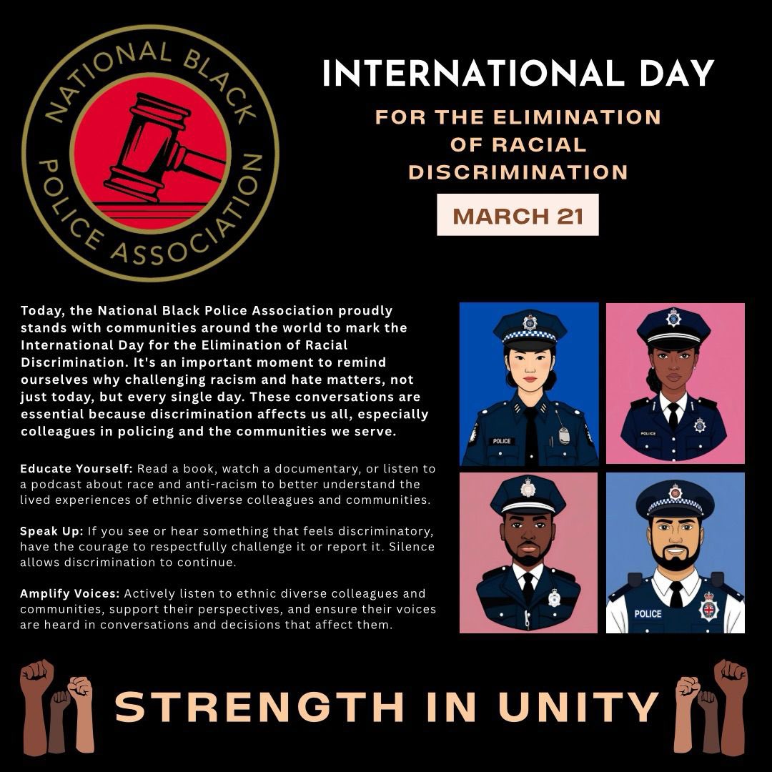 On the International Day for the Elimination of Racial Discrimination, we stand shoulder to shoulder with all those challenging racism and injustice,because no one should ever face discrimination based on the colour of their skin 
#EndRacism #TogetherWeRise #EquityForAll #NBPA
