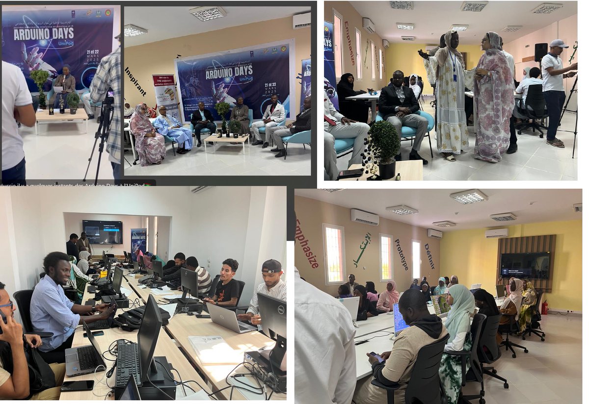 PNUDMauritanie's tweet image. 🚀Ouverture des #ArduinoDays à #UNIPOD🇲🇷 : Former & Libérer le génie et la créativité de collégiens, étudiants, innovateurs & amateurs de nouvelles technologies, en #robotique et #intelligence_artificielle pour impulser l’#innovation au service du développement en Mauritanie
#AI