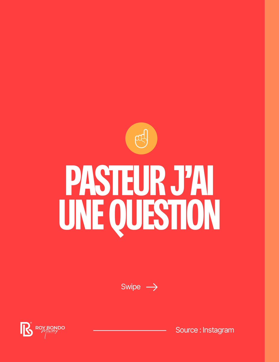 RBMinistry's tweet photo. “Pasteur, j’ai une question…”

Par la grâce de Dieu, j’ai répondu à quelques questions posées sur Instagram. Je crois que cela peut vous édifier.

Avez-vous aussi une question ? N’hésitez pas à la poser en commentaire.

#roybondo #rbministries #rbministry #poseunequestion https://t.co/BDUZE8Ipvv