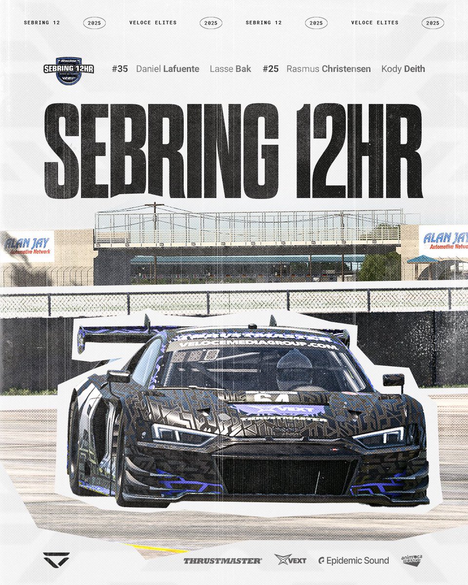 Different challenge same objective 🗣️

Our teams are ready to take on the 𝒉𝒊𝒔𝒕𝒐𝒓𝒊𝒄 12 hours of Sebring 🇺🇸🔥
#35 - <a href="/Daniel_312_/">Daniel Lafuente</a> &amp; <a href="/LasseBak2/">Lasse Bak</a> 
#25 - Rasmus Christensen &amp; Kody Deith