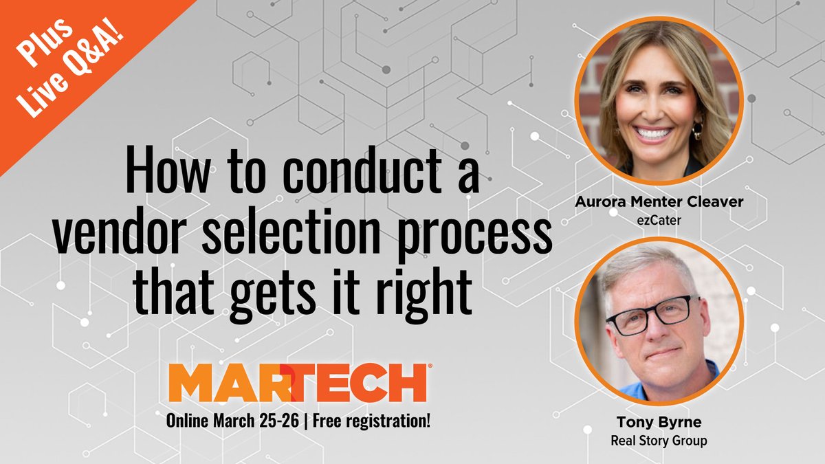 martechismktg's tweet photo. Picking the right martech partner is critical. Learn the steps to get it right. https://t.co/rIZvazlnTI
#MarTechConf https://t.co/UAlznvVtH8