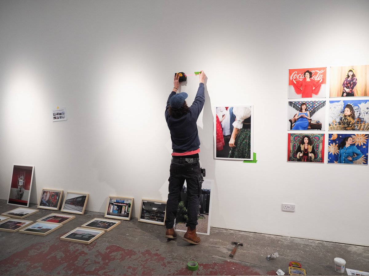 Bts of installing our group show #InTheSpaceBetweenWords with #RethinkingEasternEurope. Huge thanks to everyone involved, it was great to work with some of you again and meet others for the first time. Congratulations to curators Zula Rabikowska &amp; Vera Hadzhiyska!#CopelandGallery
